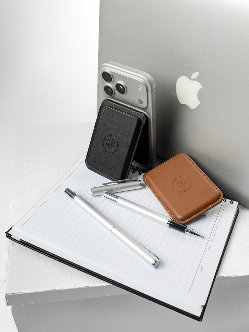 Magnetic Card Holder · Pen