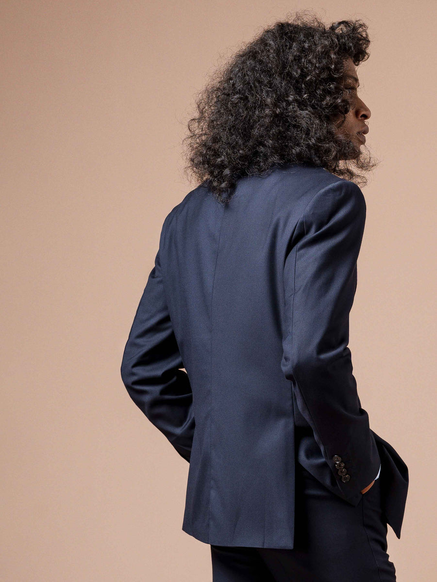 7SingleBreastedSuitBlazerDarkBluePlain_NotchLapel - Zeve