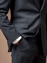 8SingleBreastedSuitBlazerDarkGreyPlain_NotchLapel - Zeve