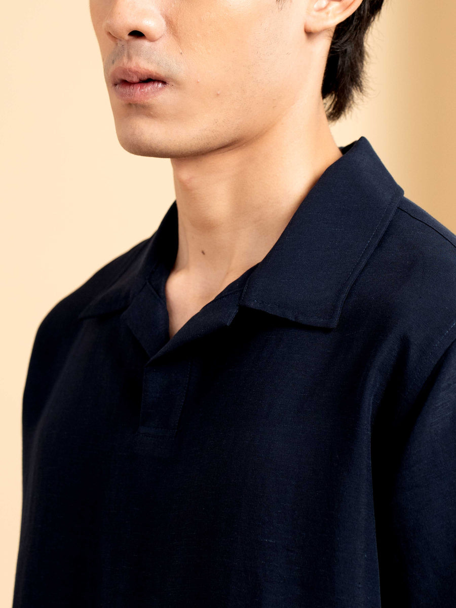 Arden Shirt - Navy Blue