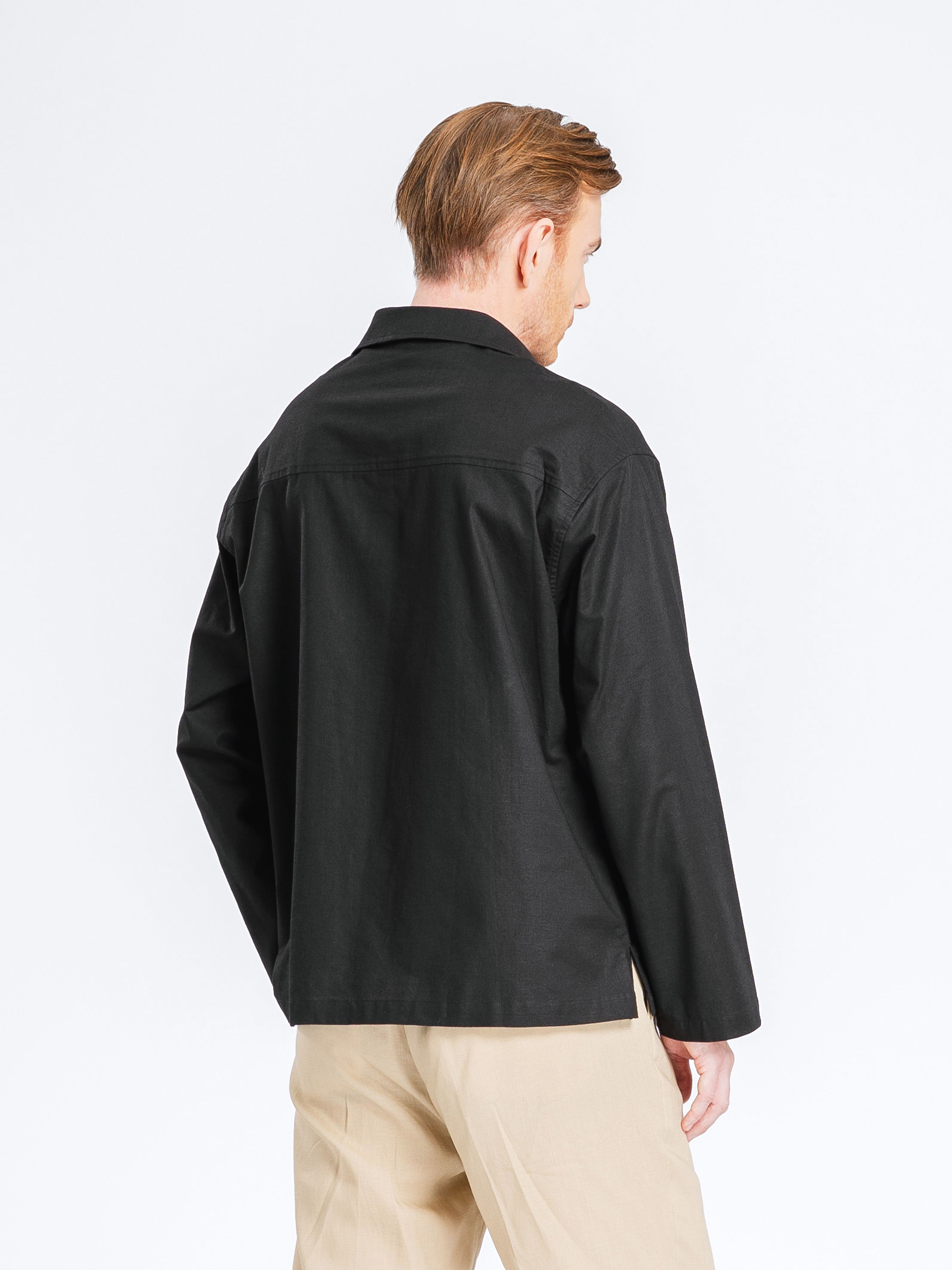 Aris Linen Shirt - Black