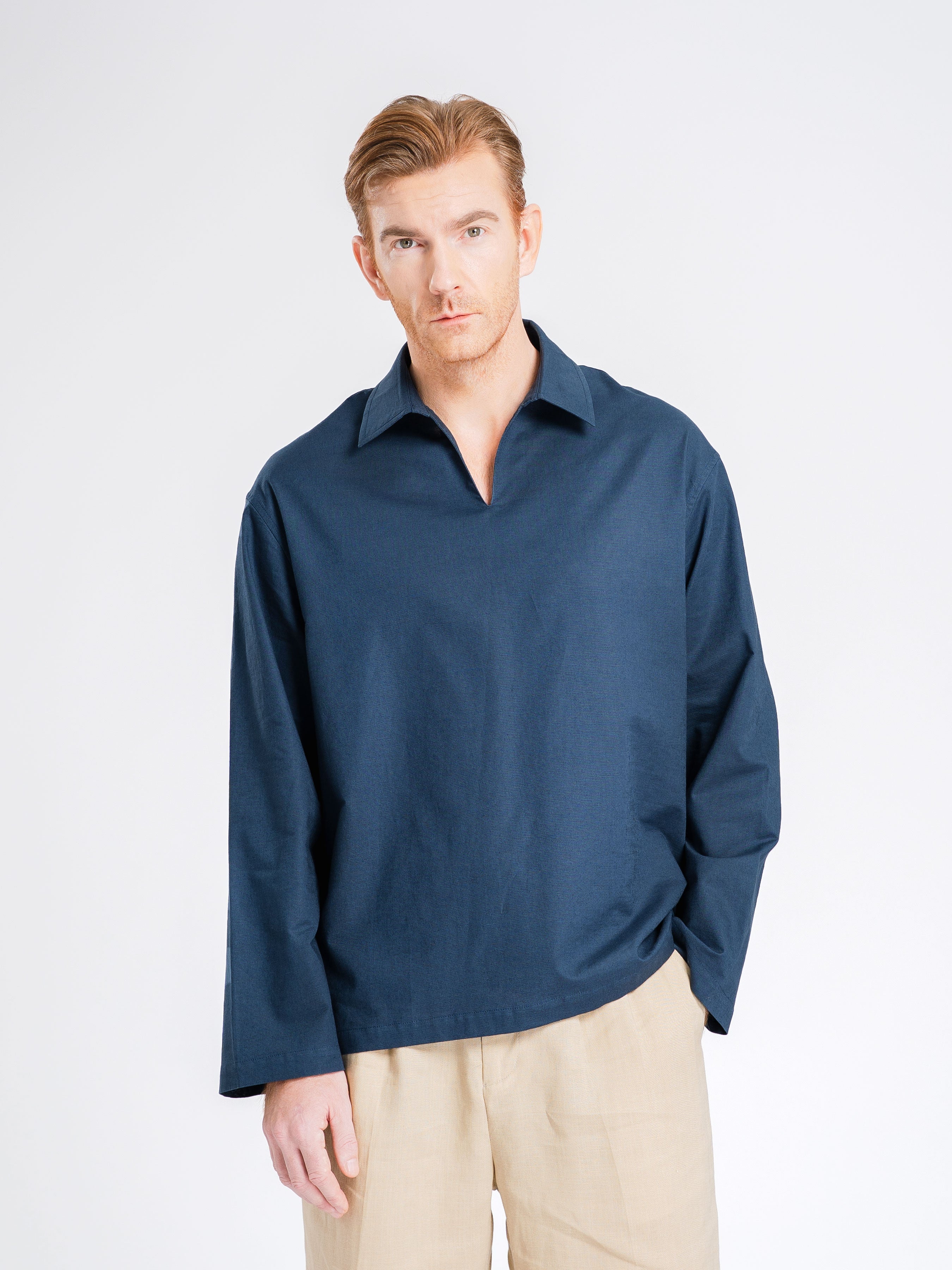 Aris Linen Shirt - Blue