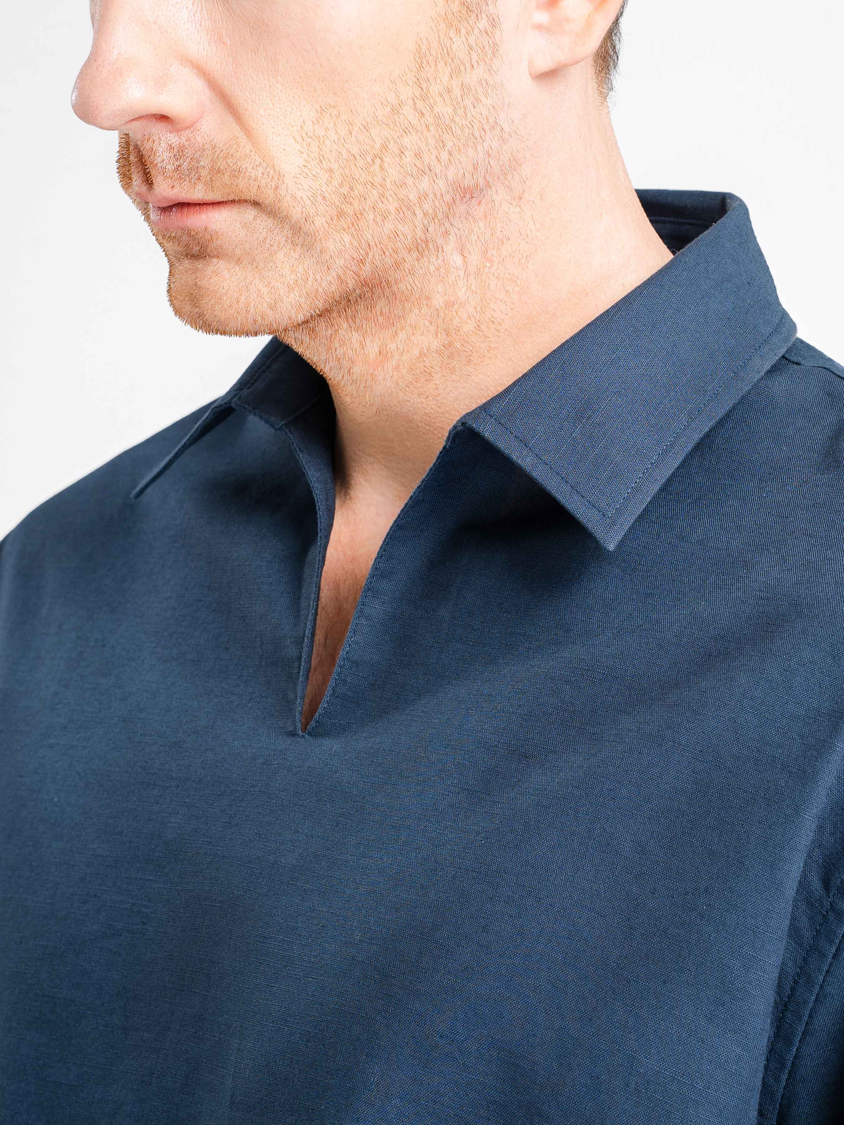 Aris Linen Shirt - Blue