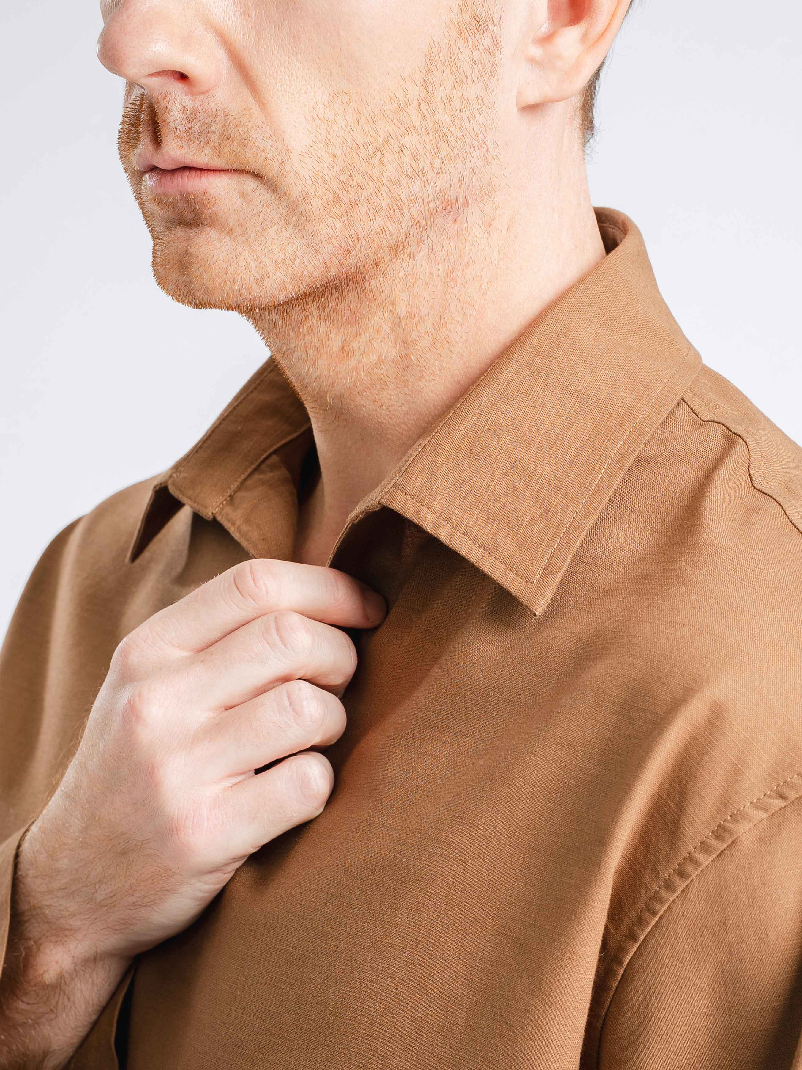 Aris Linen Shirt - Cappuccino