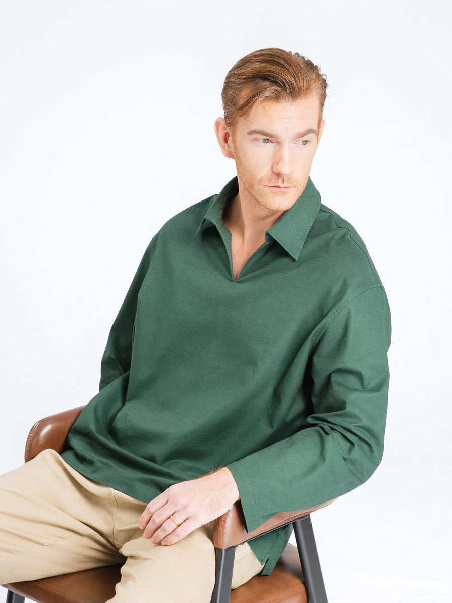 ArisShirtGreen_VareuseCollar_10_19838fb0-b621-4763-8d01-a34f54c44dba - Zeve