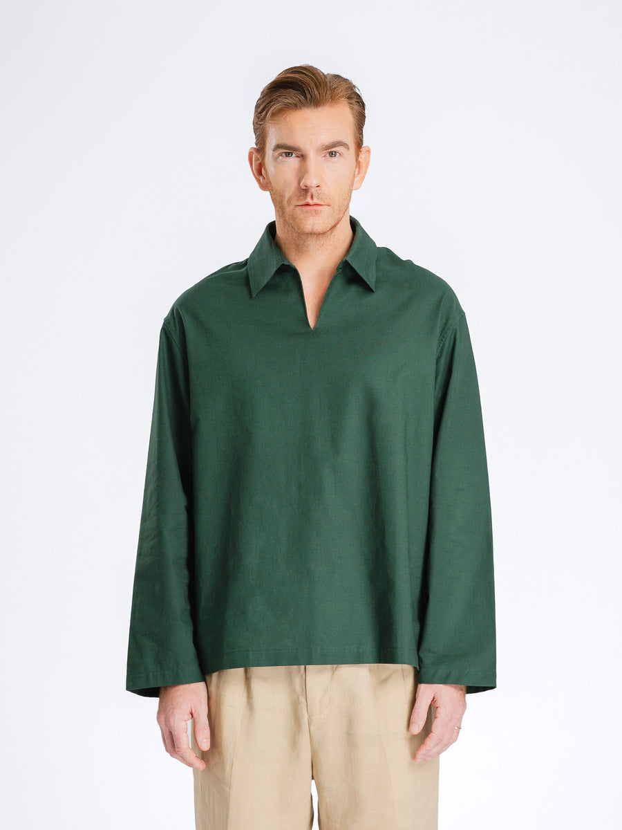 ArisShirtGreen_VareuseCollar_4_664572cd-4f9a-4fac-b95e-85faef858e81 - Zeve