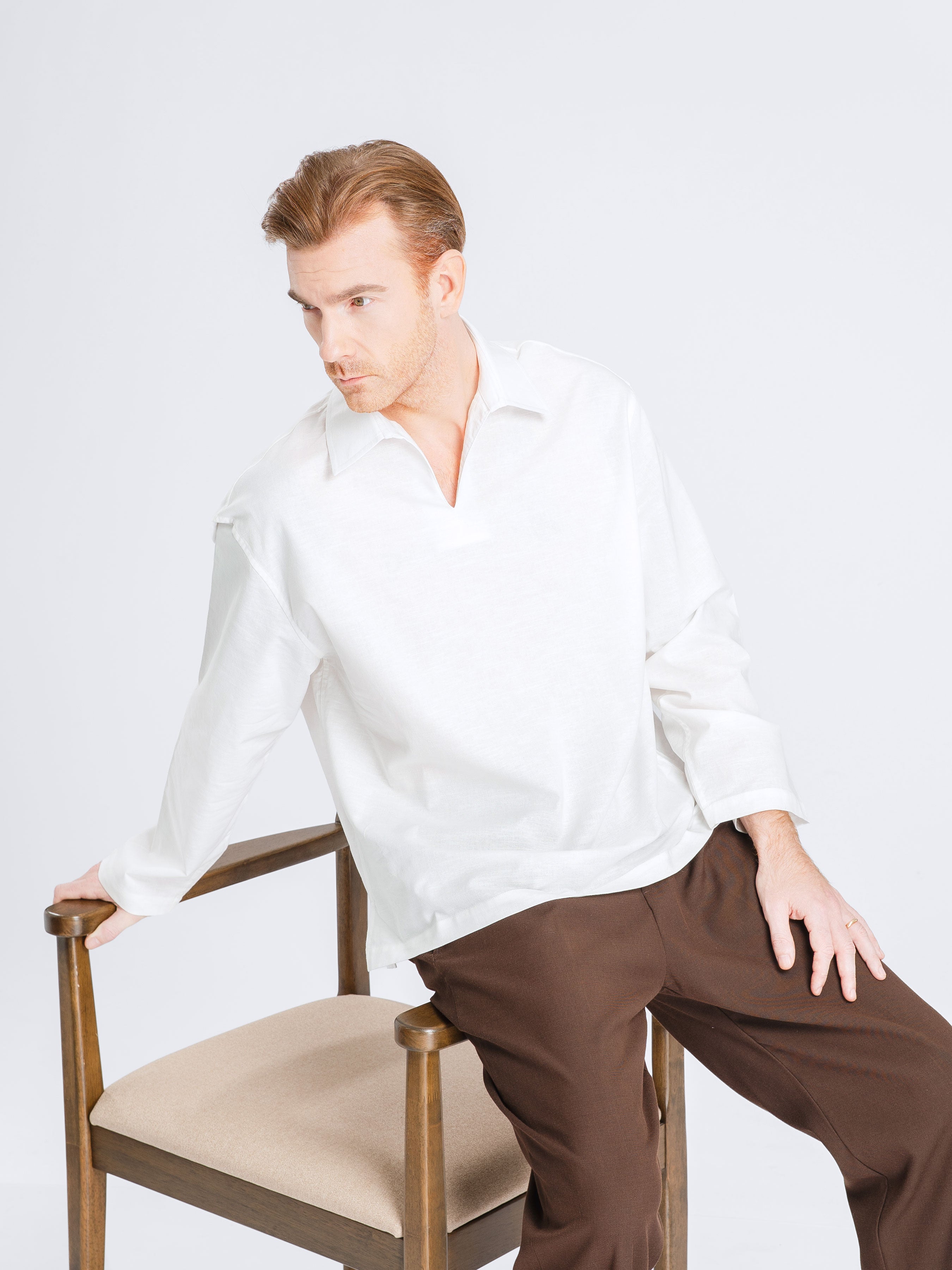 Aris Linen Shirt - White