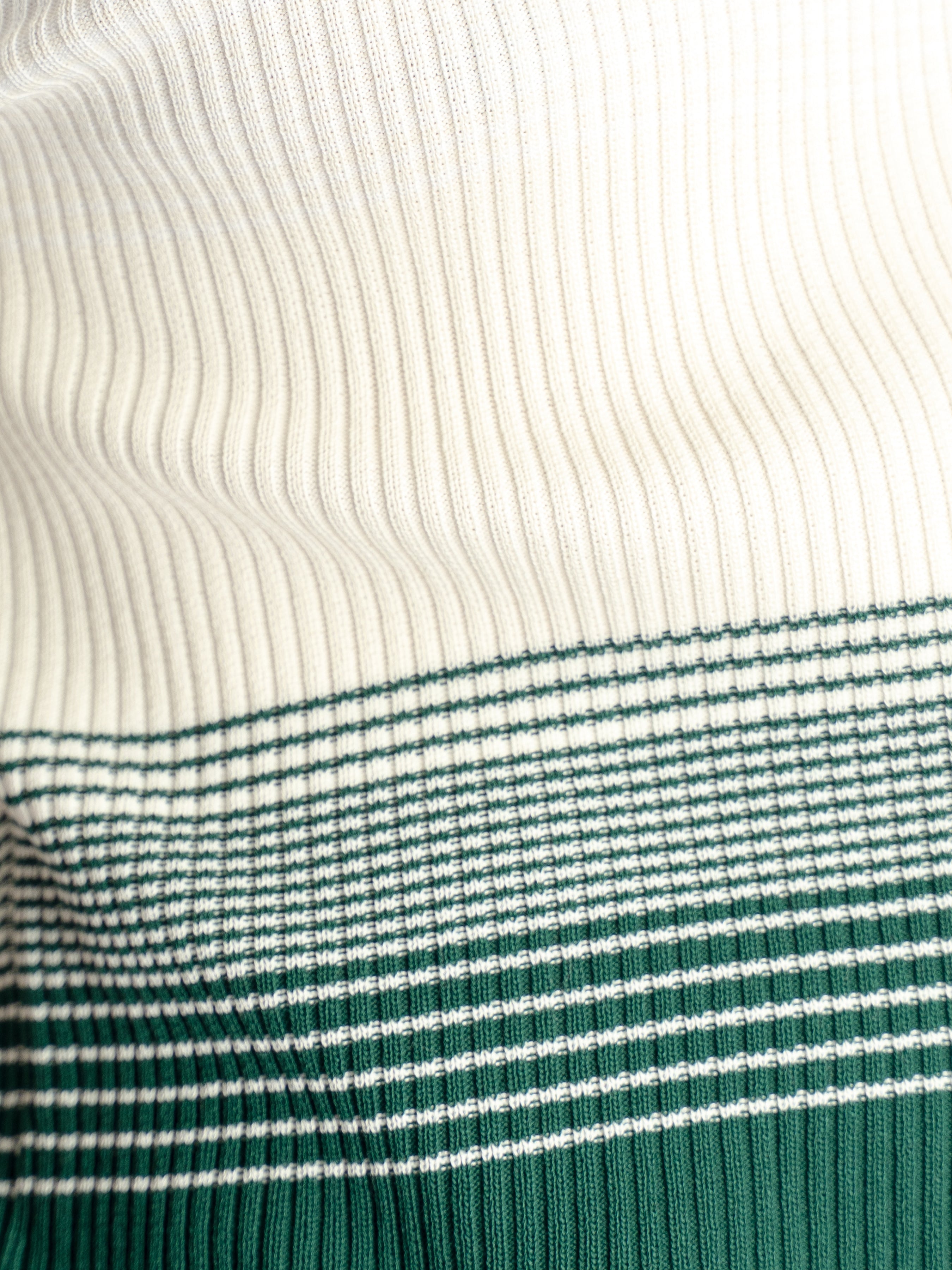 Arlo Striped Polo Tee - Green Quarter-Zip