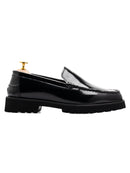 Aurelian Loafer - Black Polish Leather (Eva Combat)
