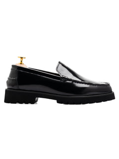 Aurelian Loafer - Black Polish Leather (Eva Combat)