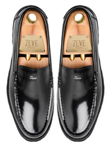 Aurelian Loafer - Black Polish Leather (EVA COMBAT)