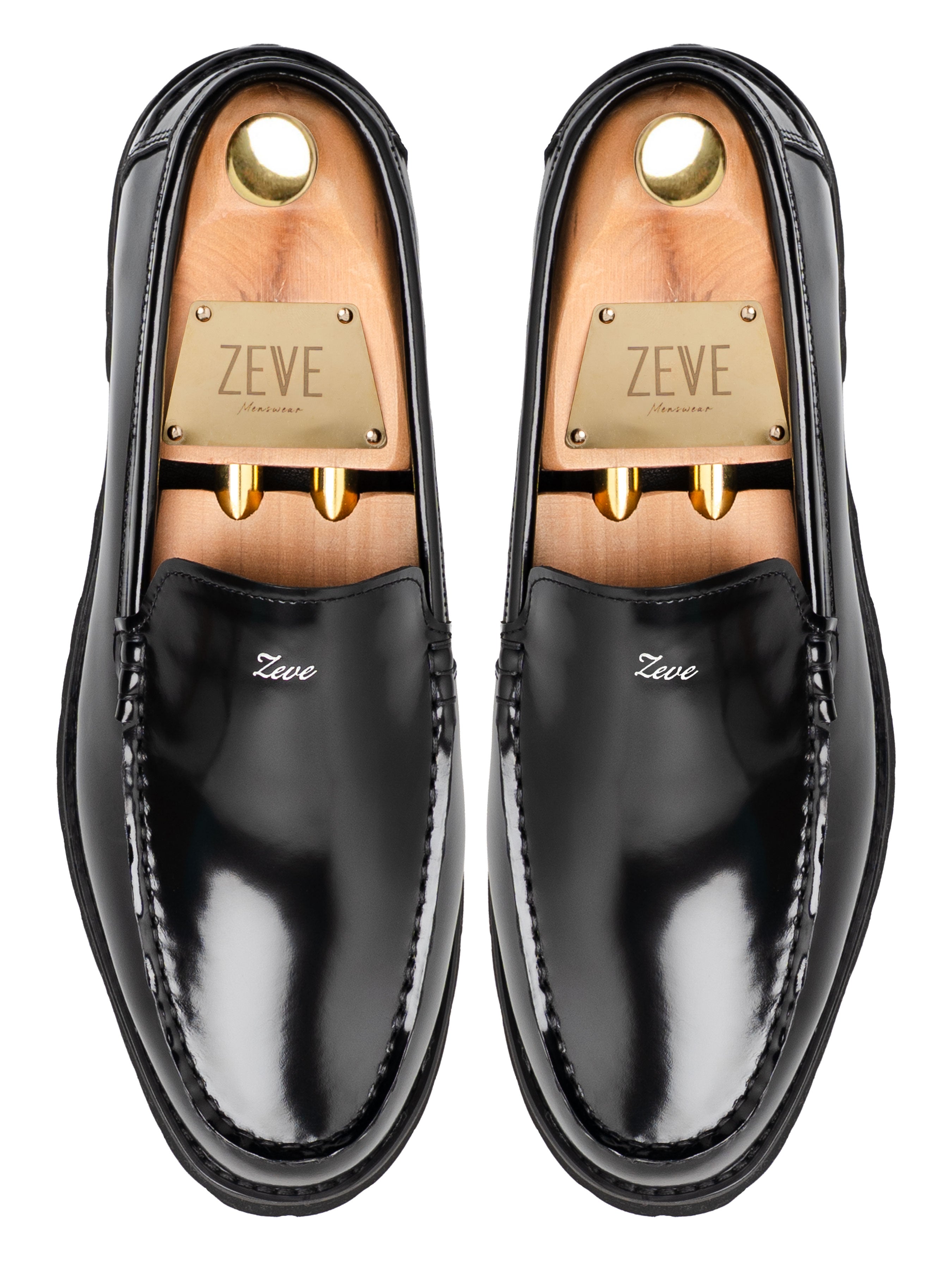 Aurelian Loafer - Black Polish Leather (EVA COMBAT)