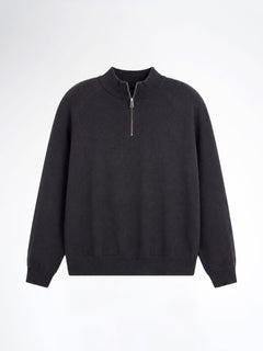 Auren Knit - Black Quater-Zip