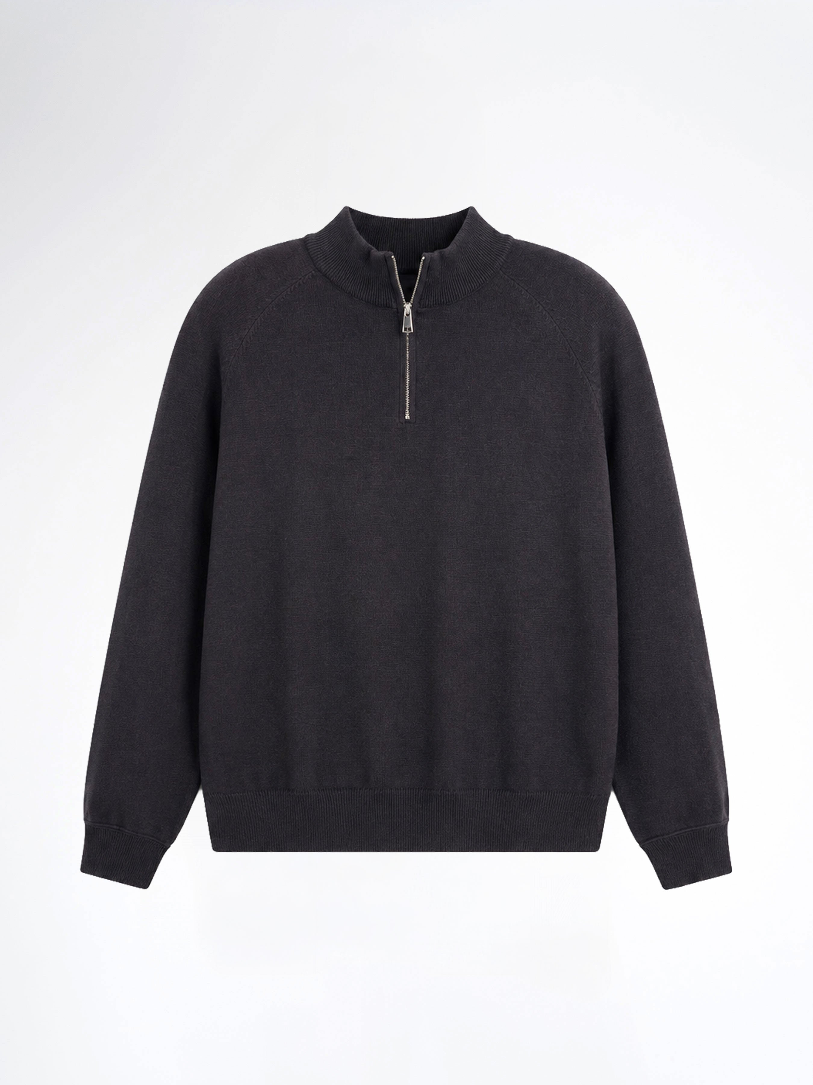 Auren Knit - Black Quater-Zip