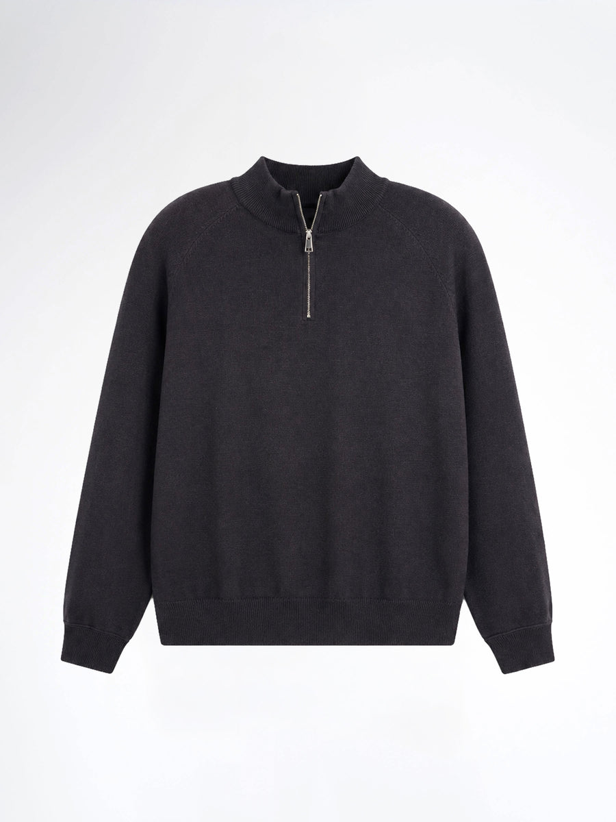 Auren Knit - Black Quater-Zip