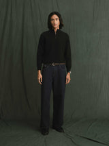 Auren Knit - Black Quater-Zip