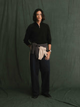 Auren Knit - Black Quater-Zip
