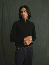 Auren Knit - Black Quater-Zip