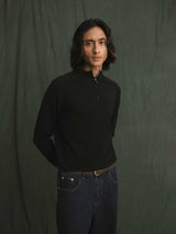 Auren Knit - Black Quater-Zip