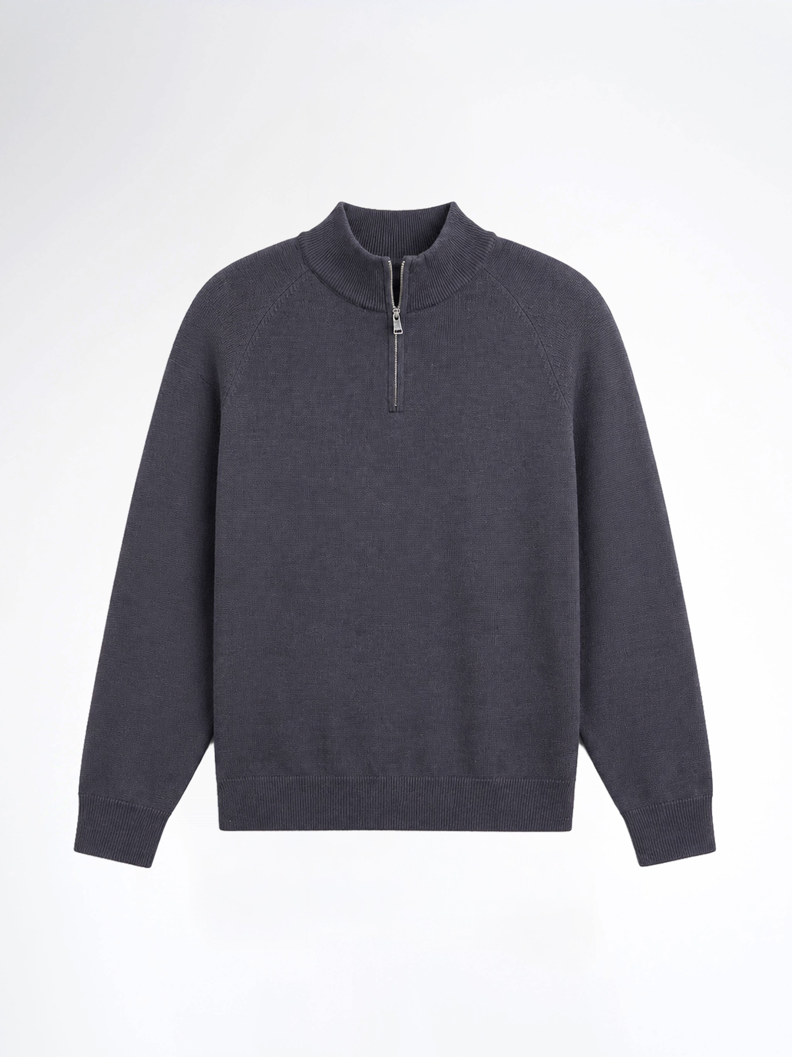 Auren Knit - Dark Grey Quater-Zip