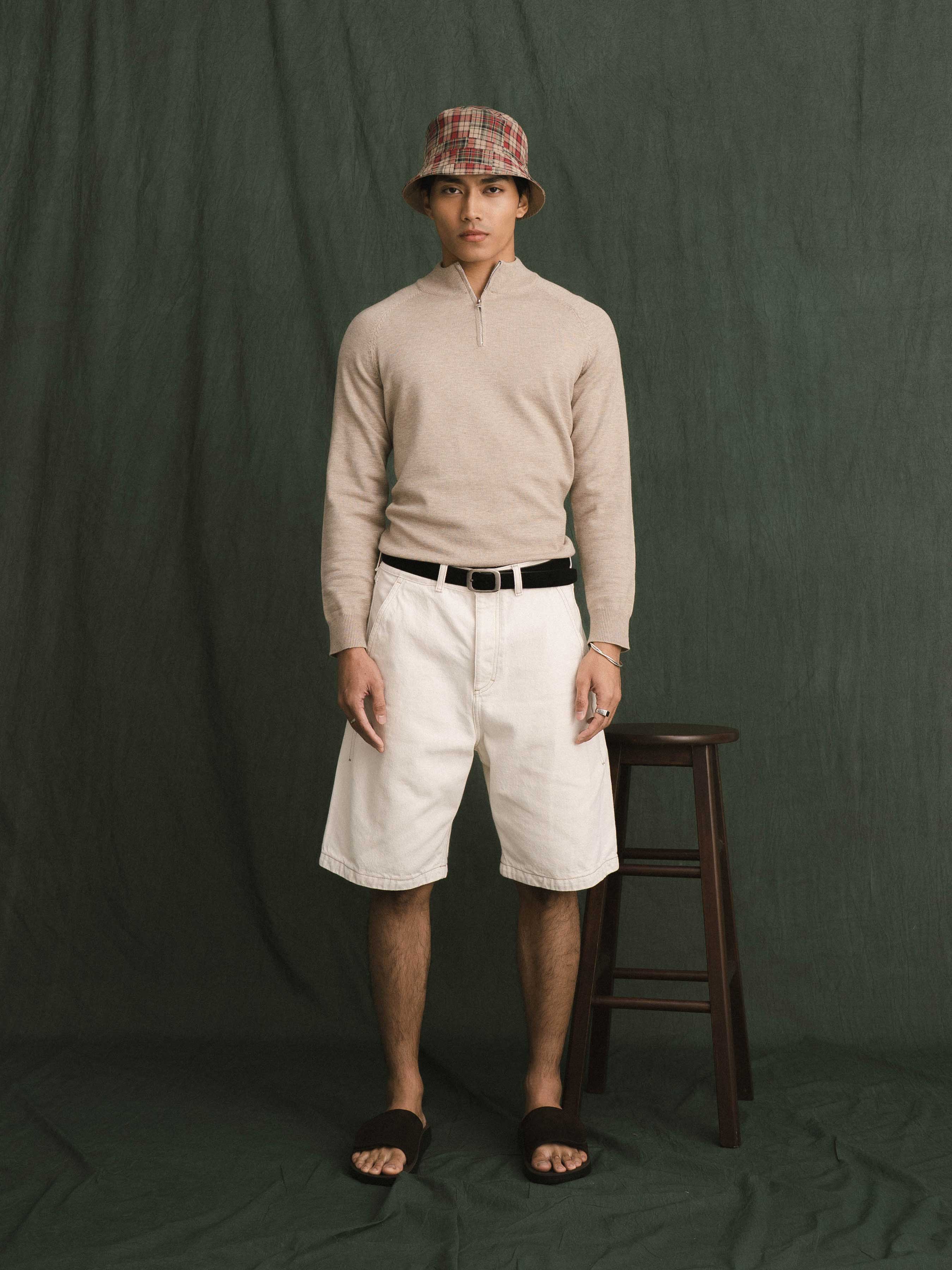 Auren Knit - Sand Quater-Zip