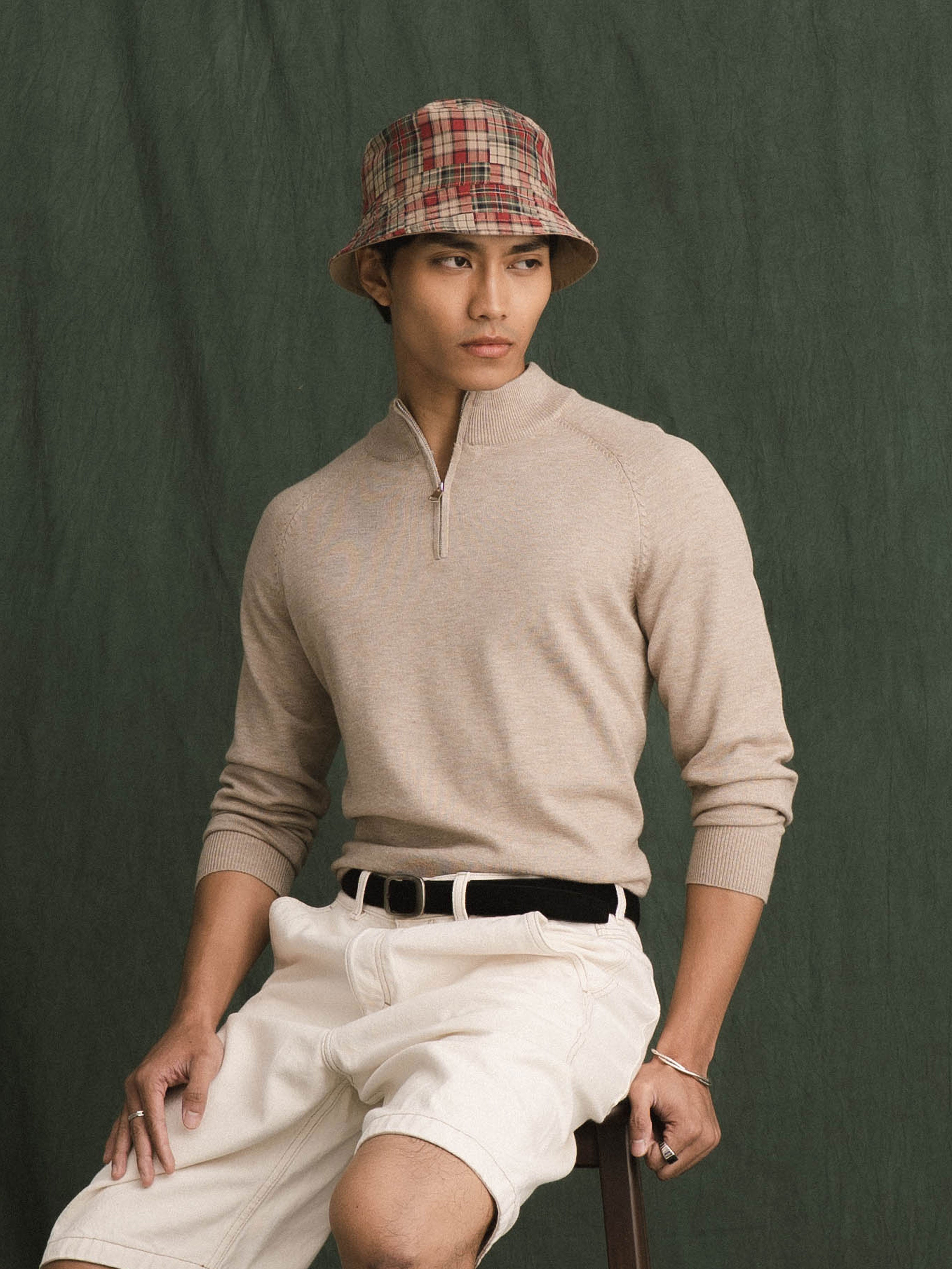 Auren Knit - Sand Quater-Zip