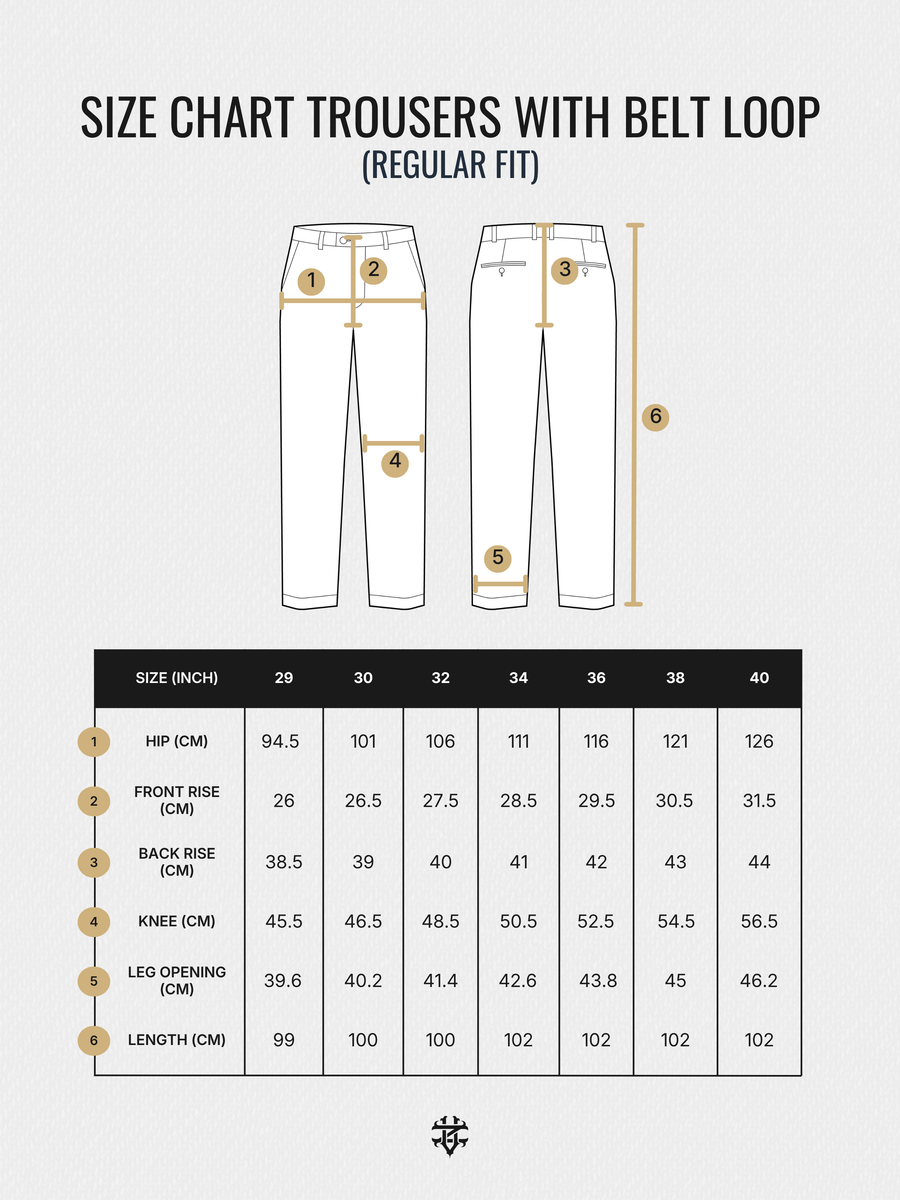 Trousers With Belt Loop - Golden Khaki (Regular Fit)