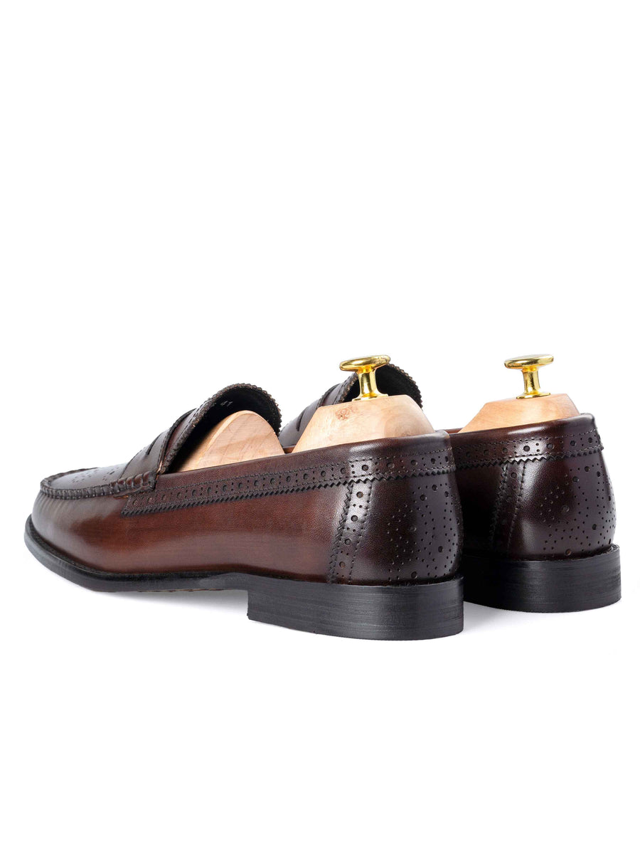 Back-Brogue-Penny-Loafer-Coffee - Zeve
