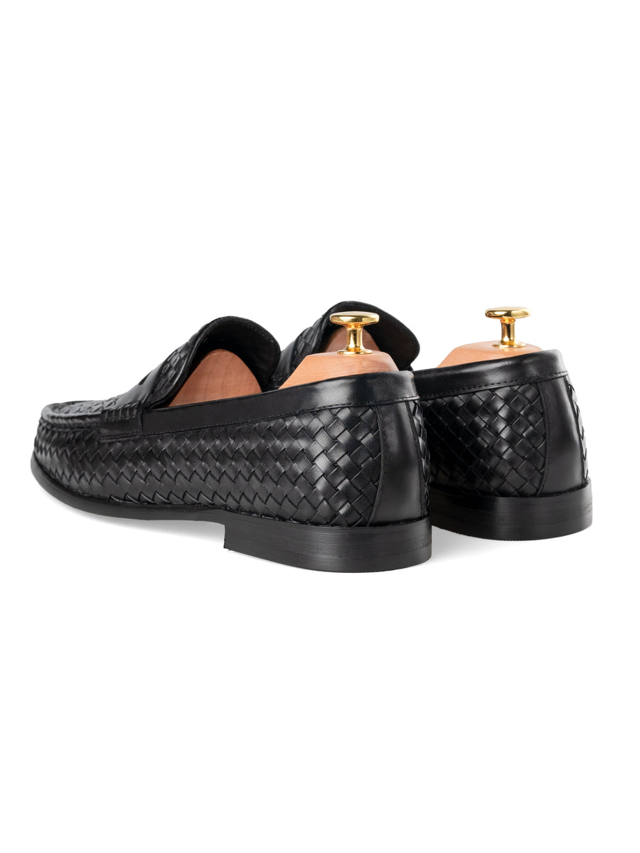 Back-Marco-Penny-Loafer-Black-Woven - Zeve