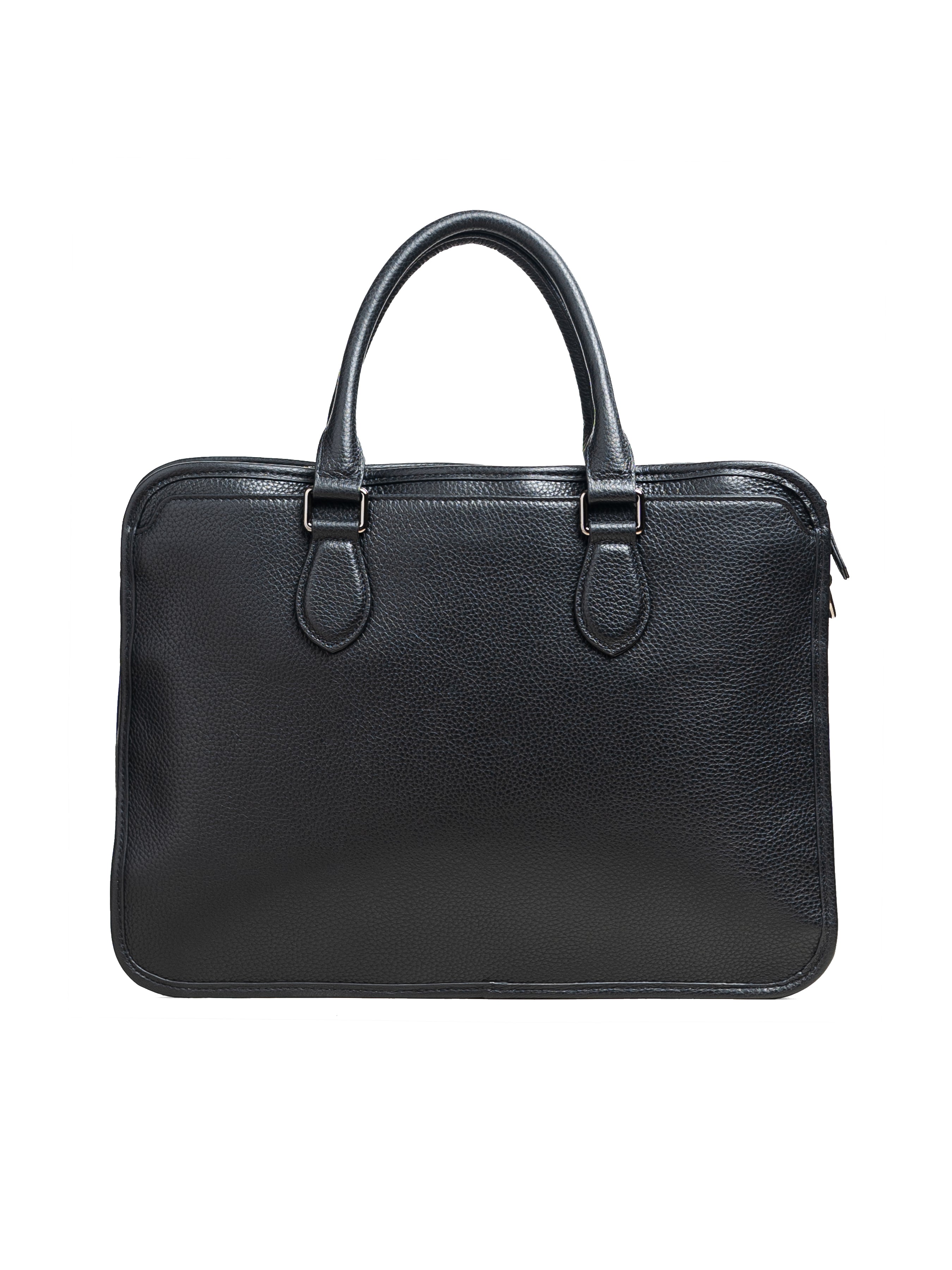 Belluno Briefcase - Black Pebble Grain Leather