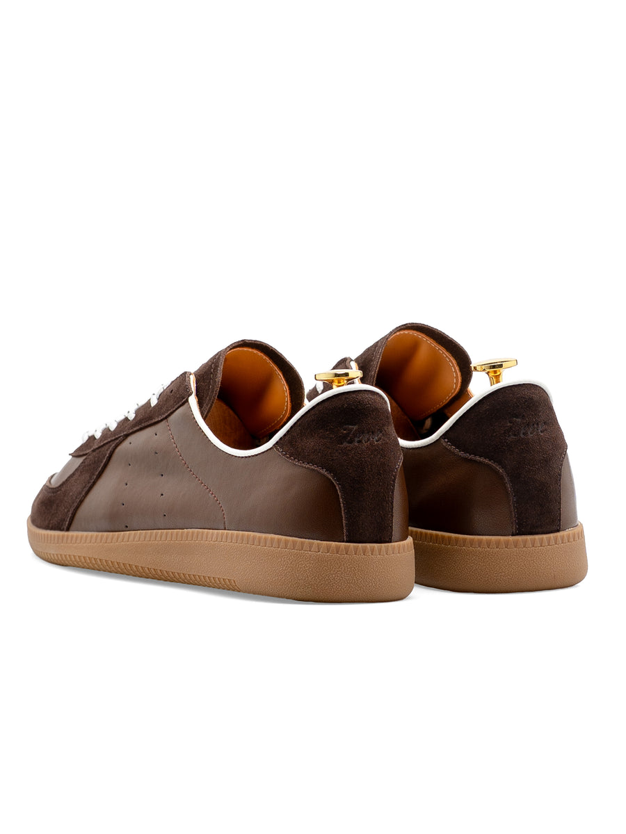 BackZeveTrainerSneakerDarkBrownSuede - Zeve