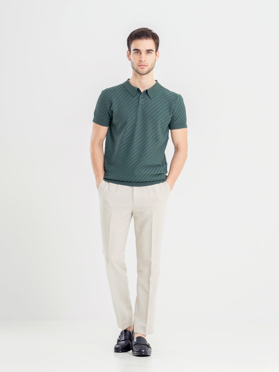Basketweave-Knit-Polo-Tee-Forest-Green_02_9384eadb-ffdb-4aa5-8741-87d562eeca96 - Zeve