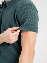 Basketweave-Knit-Polo-Tee-Forest-Green_05_326dcac5-7a6b-44d5-9a36-9a97cc866c94 - Zeve