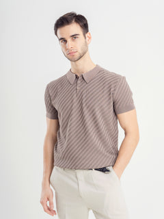 Basketweave-Knit-Polo-Tee-Macchiato_01_557e0030-59e2-4dd6-a088-5bc6fee19a8e - Zeve