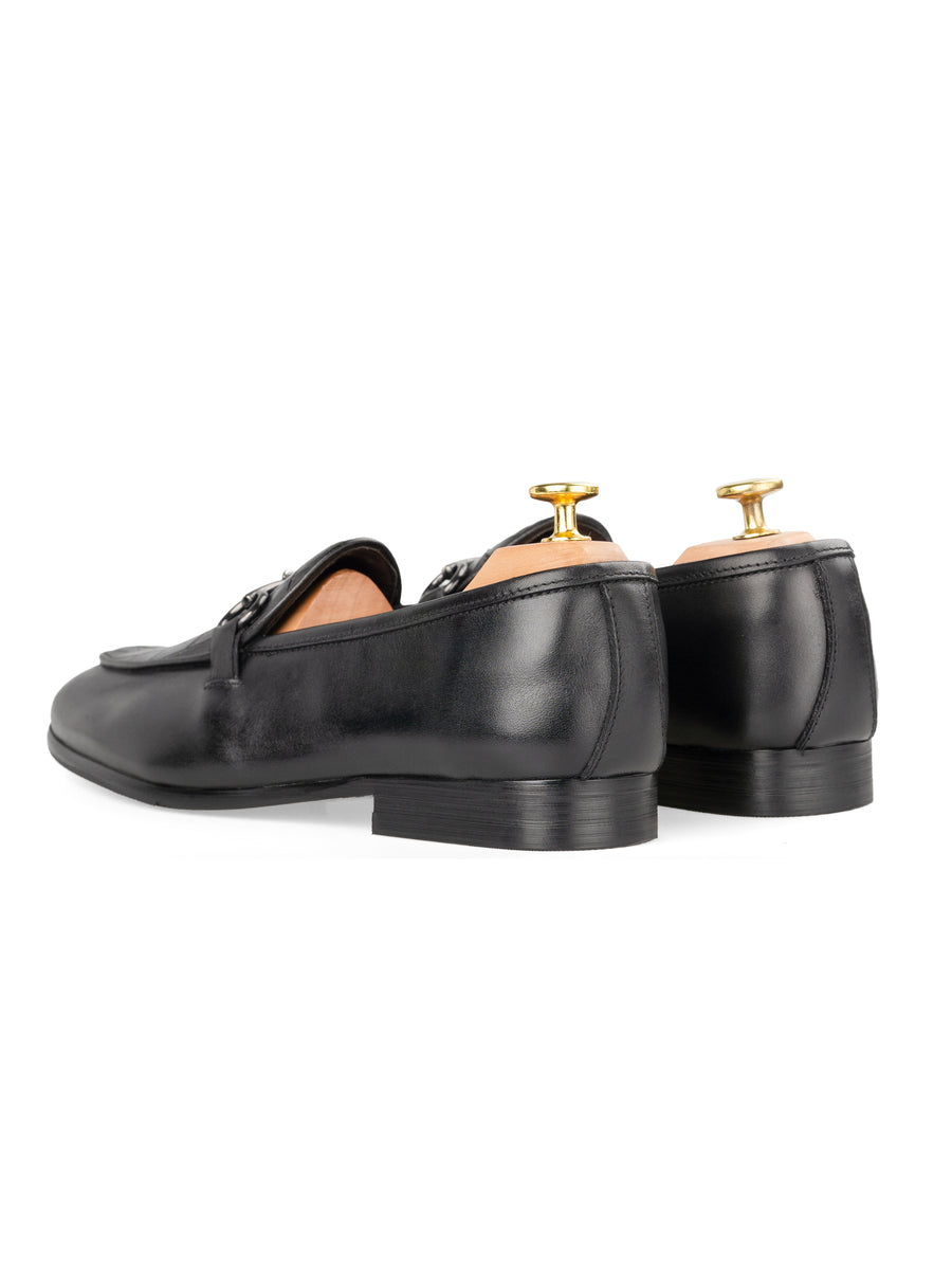Belgian-Loafer-Horsebit-Buckle-Solid-Black-_-Croco-_Silver-Buckle__03 - Zeve