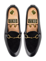 Belgian-Loafer-Horsebit-Buckle-Solid-Black-_-Suede-_Gold-Buckle__04 - Zeve