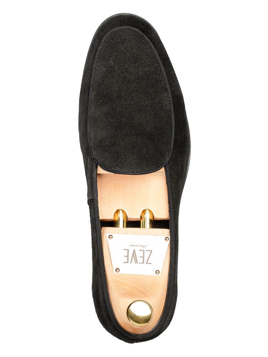 BelgianLoaferBlackSuedeLeatherSingle - Zeve