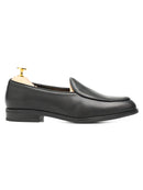 BelgianLoaferSolidBlackLeatherSide - Zeve
