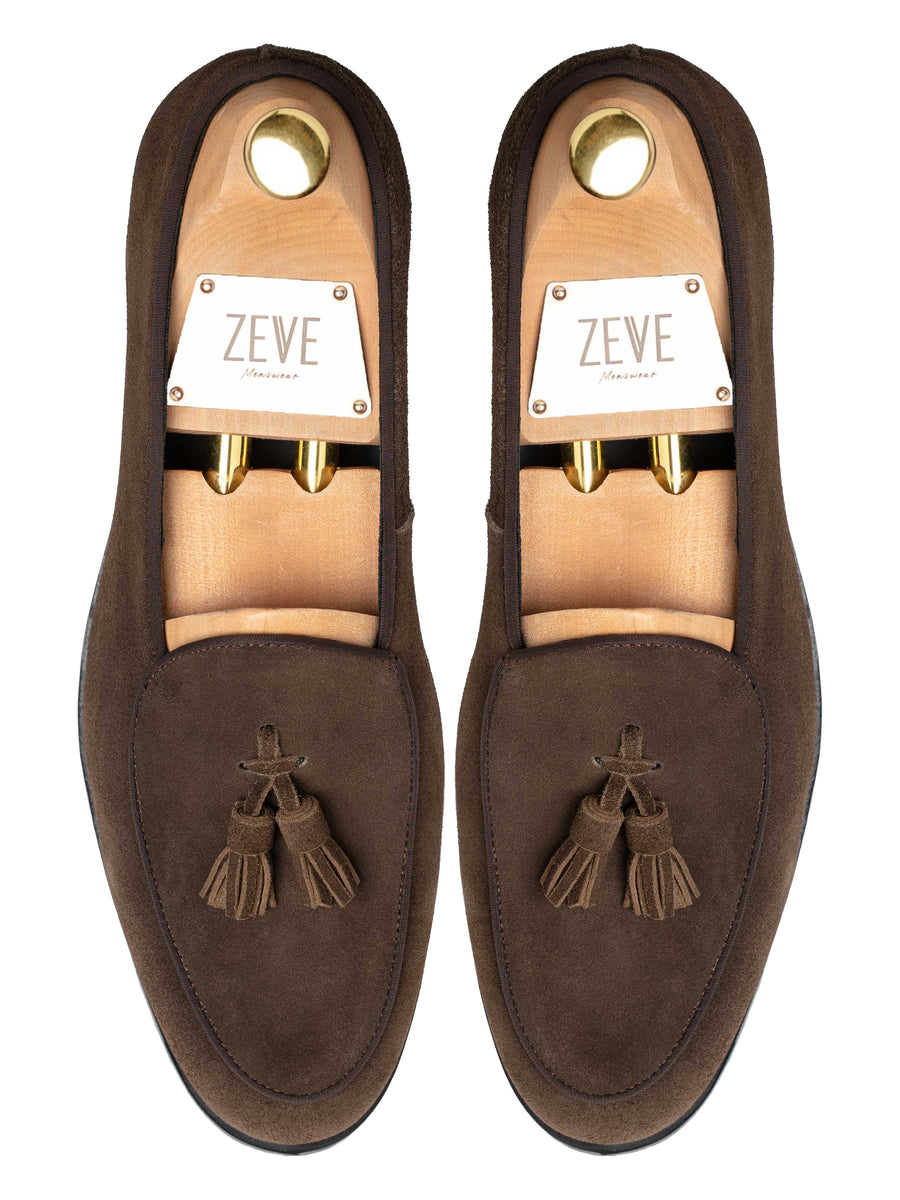 BelgianTasselMochaSuedeLeatherTop - Zeve