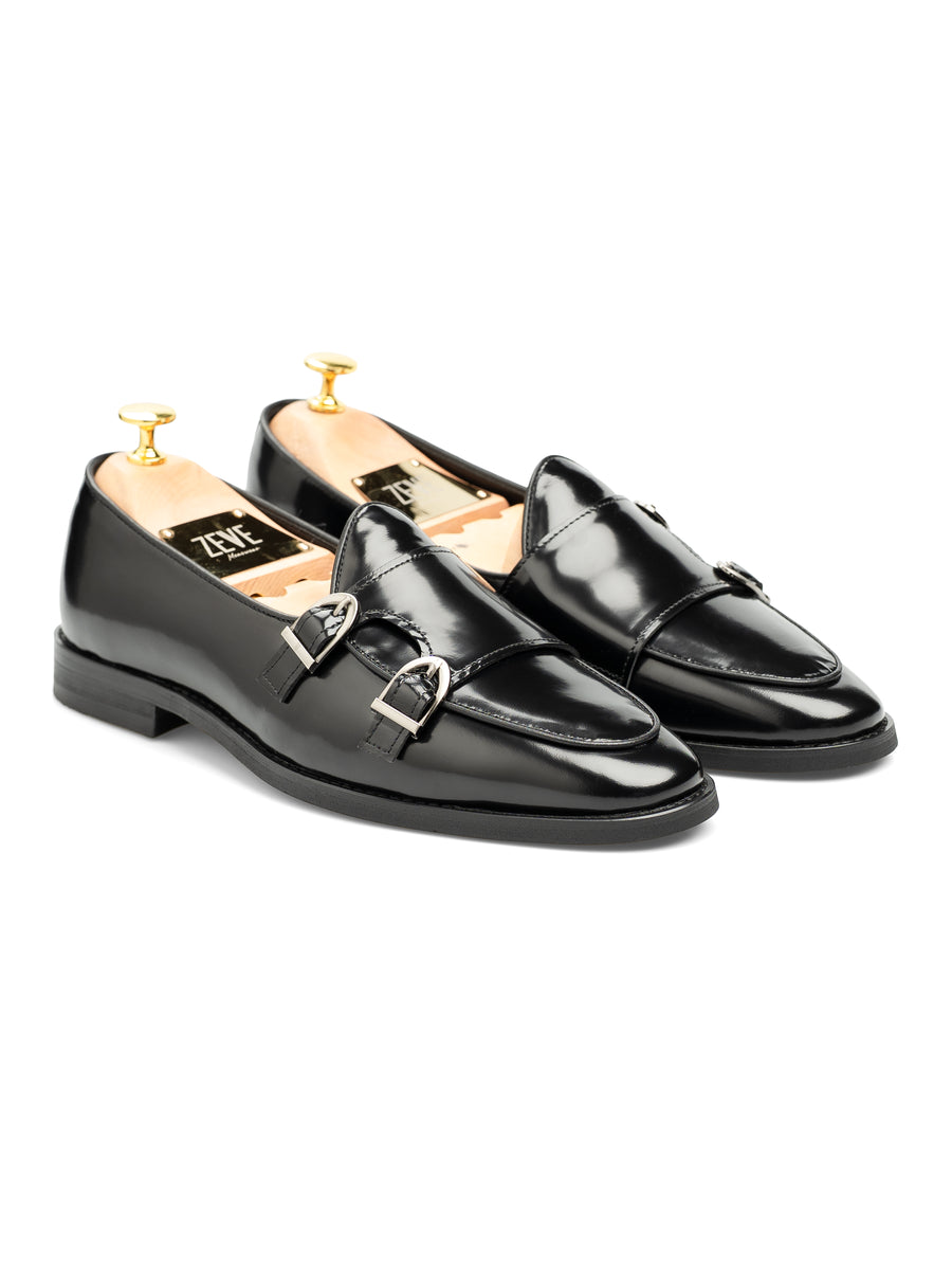 BellmonkLoaferBlackPatentLeatherFront - Zeve