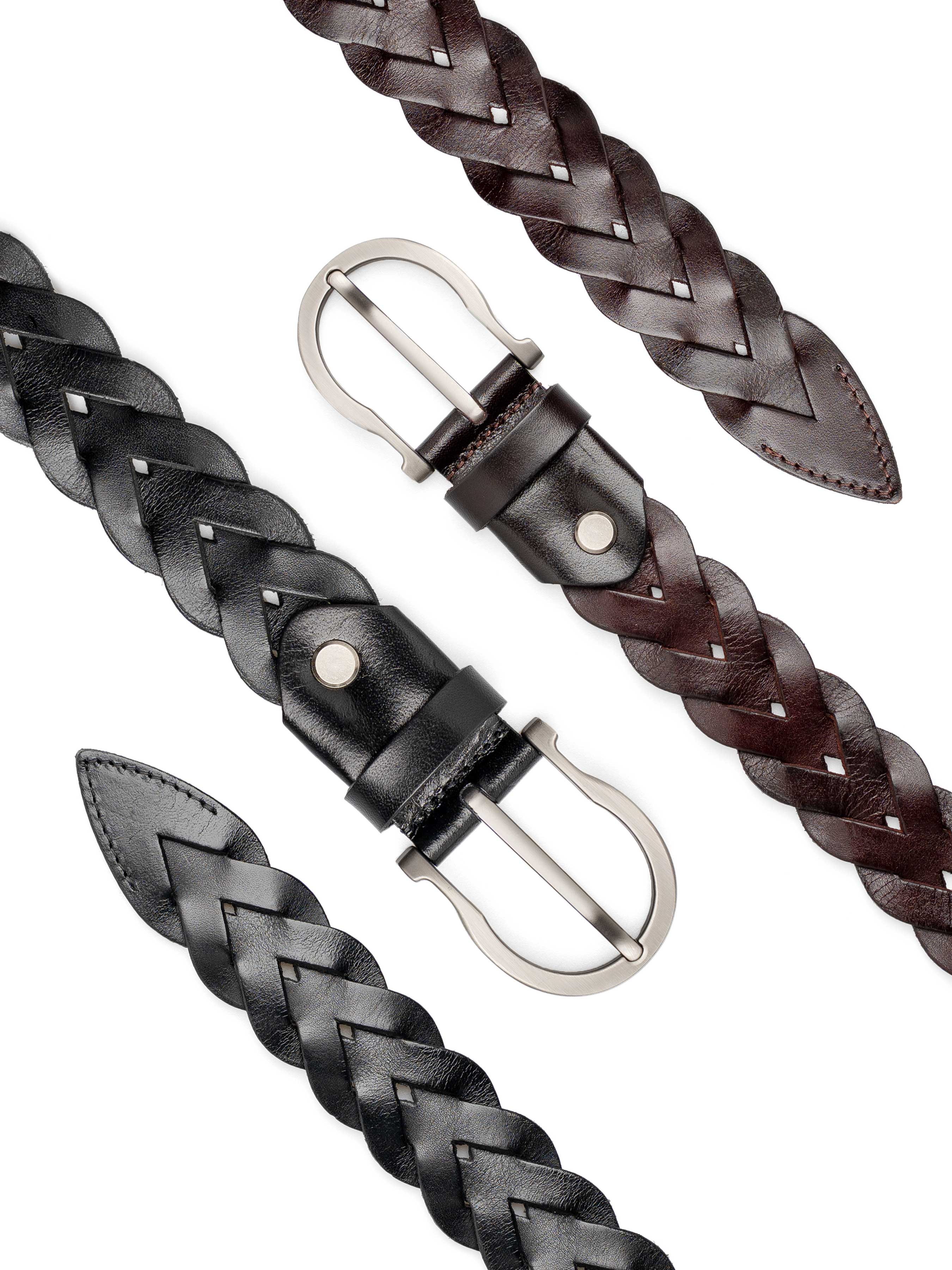 Intreccio Belt with Silver-Toned Buckle