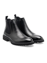BraxonChelseaBootsSolidBlack_BravaSole_Front - Zeve