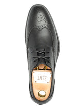 BrogueDerbyWingtipSolidBlackLeather_StudSole_Single - Zeve
