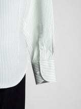 Button-Seersucker-Striped-Shirt-SageGreen - Zeve