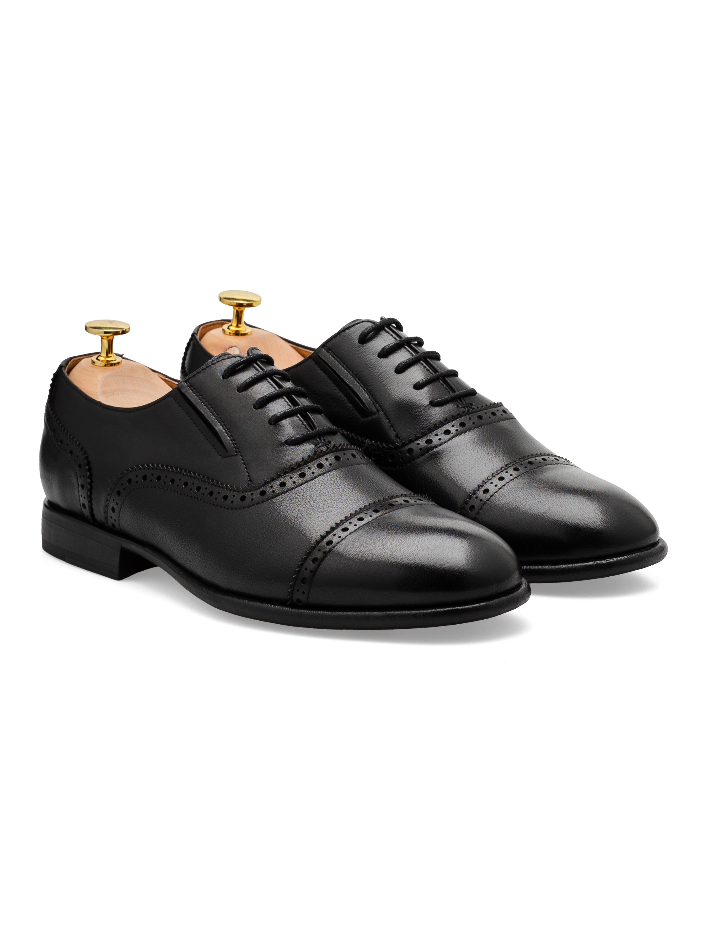 Calder Ease Oxford - Black Leather