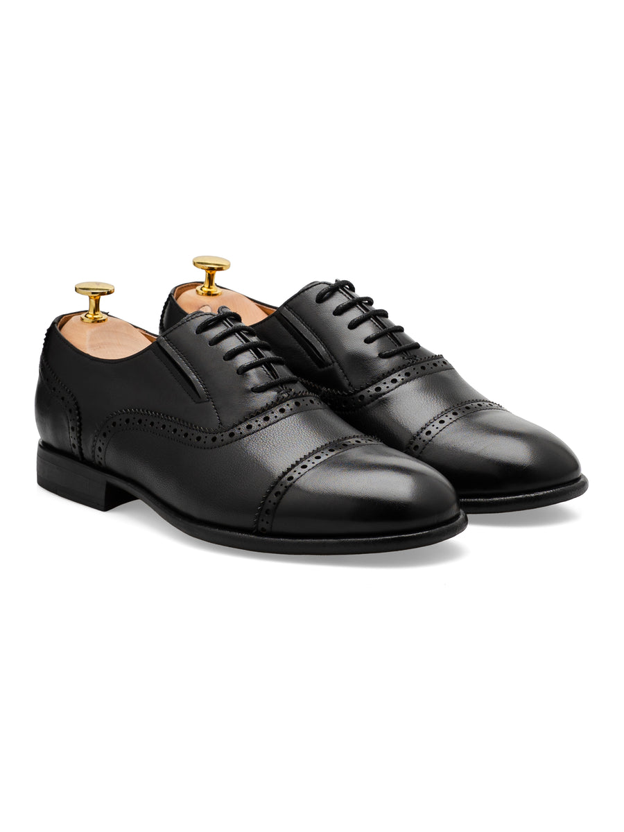 Calder Ease Oxford - Black Leather