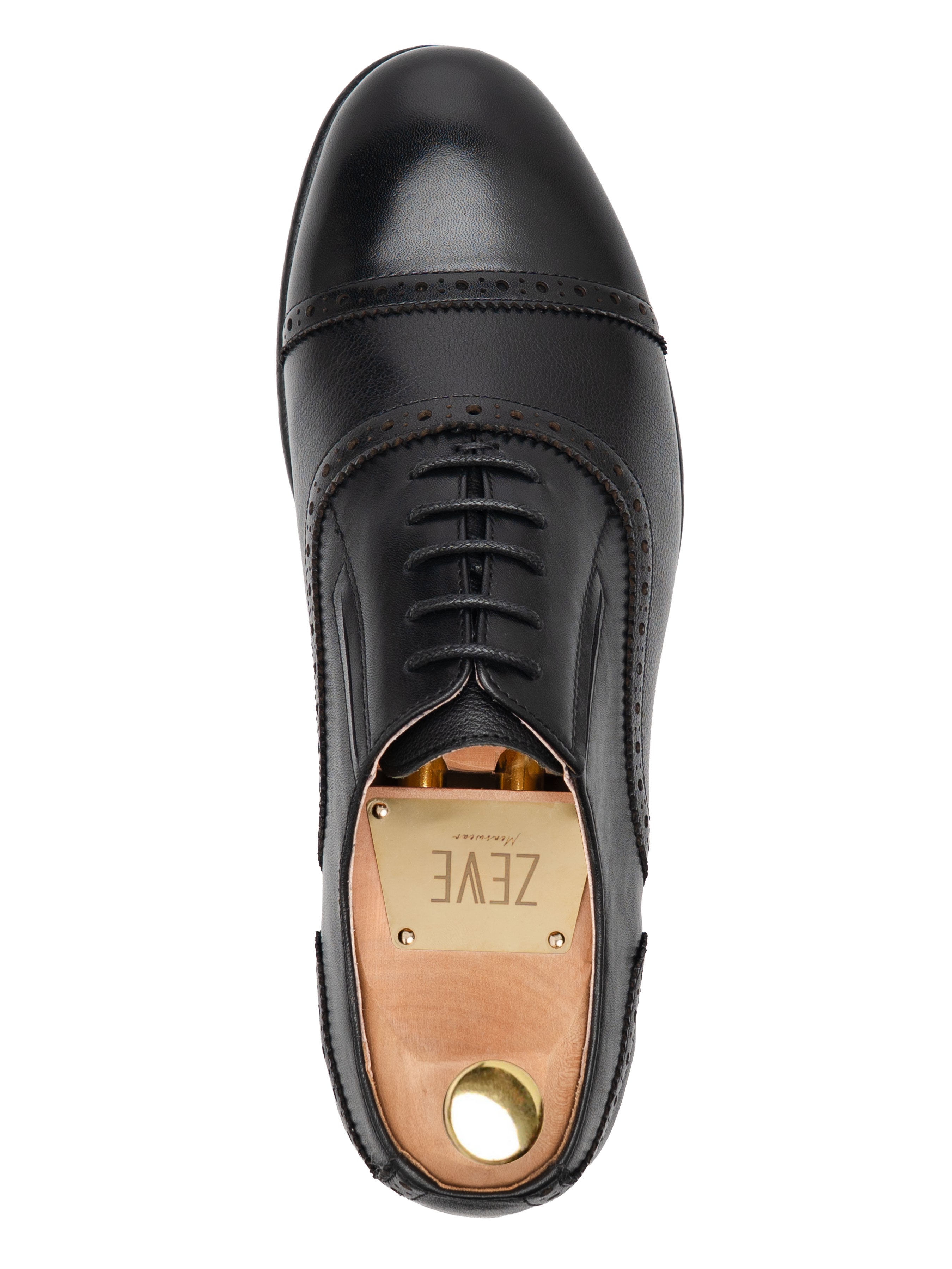 Calder Ease Oxford - Black Leather