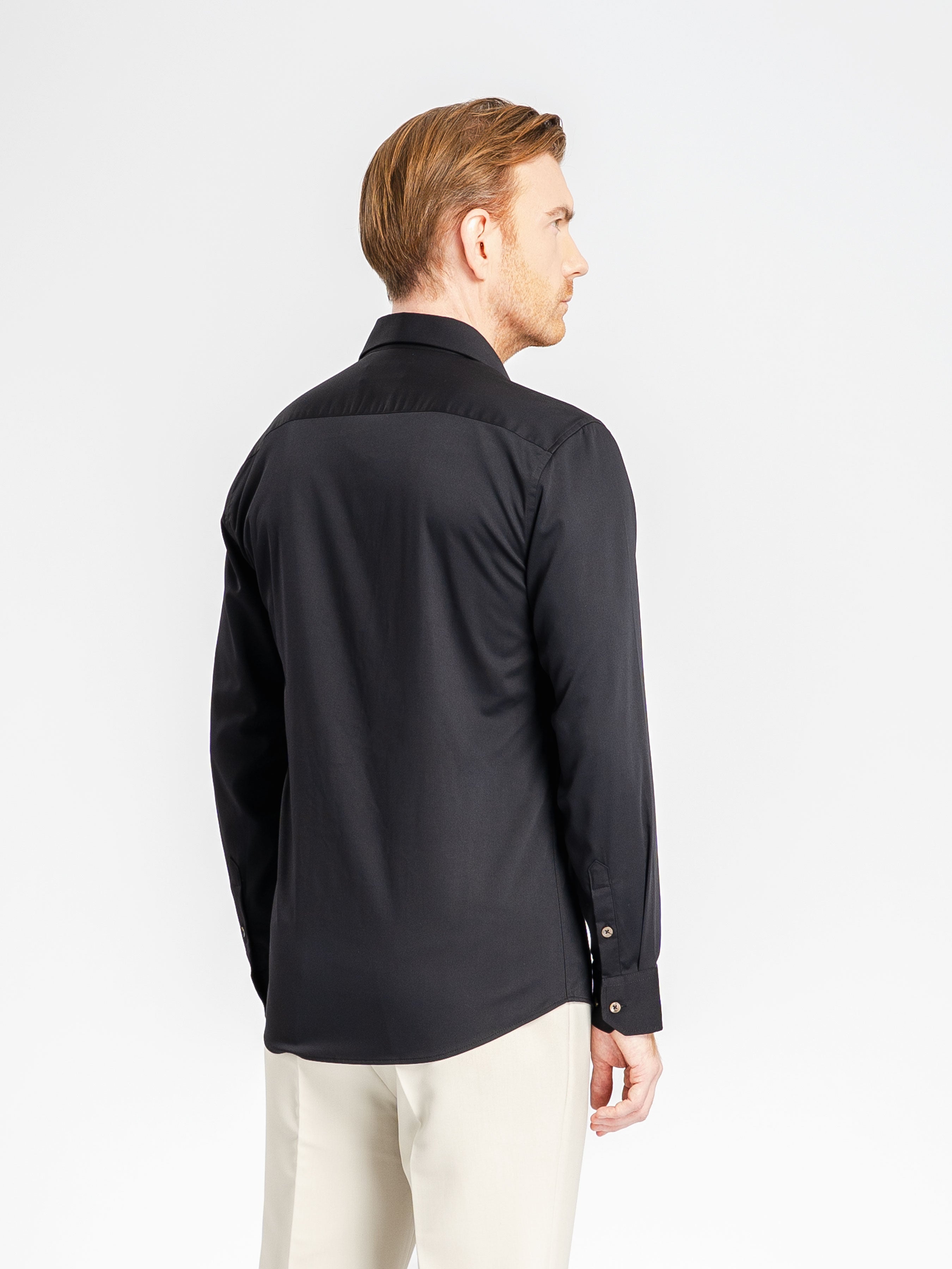 Capri Formal Shirt - Black Windsor Collar
