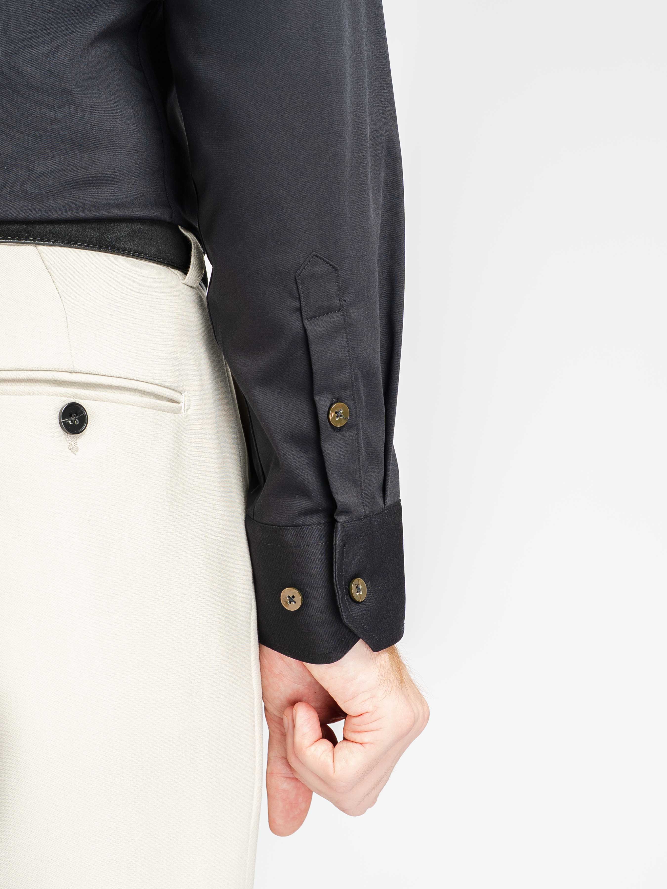 Capri Formal Shirt - Black Windsor Collar