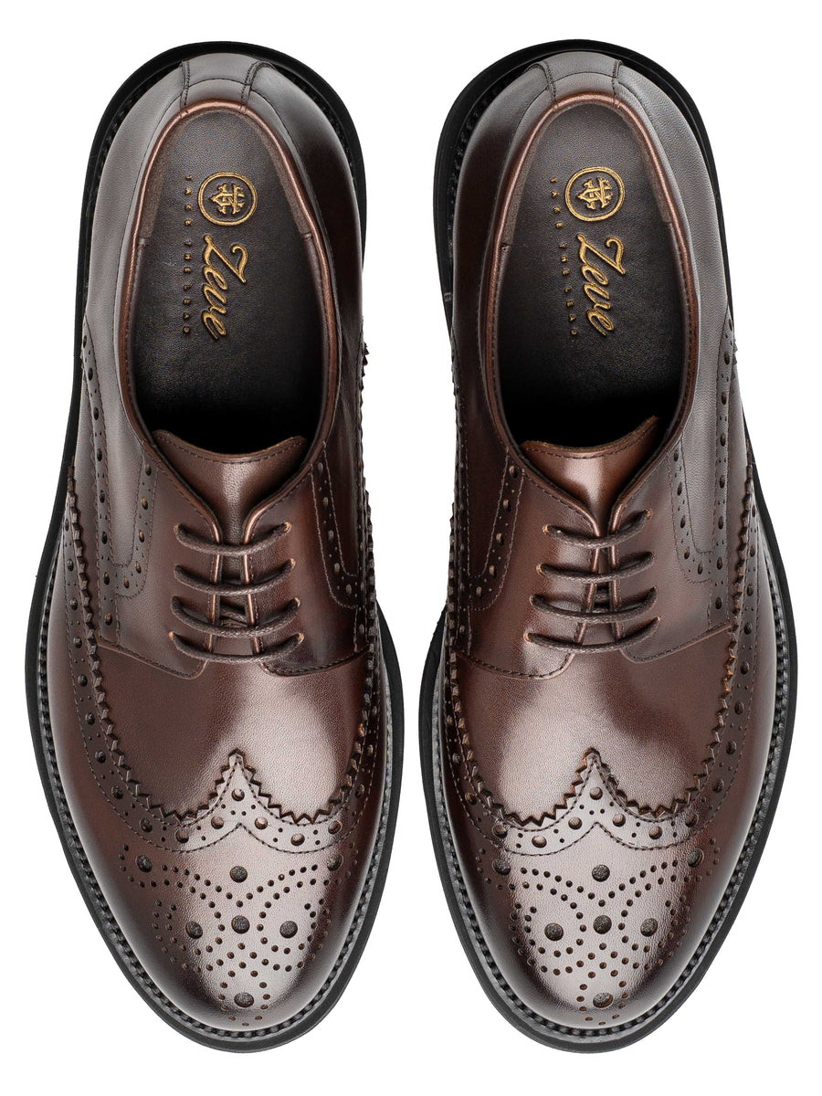 Cavell Brogue Oxford - Coffee Leather